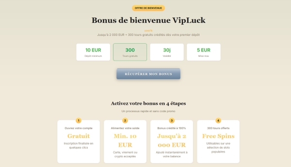 vipluck casino bonus