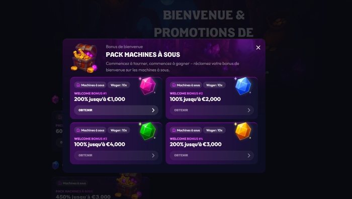 tous les bonus wildzy